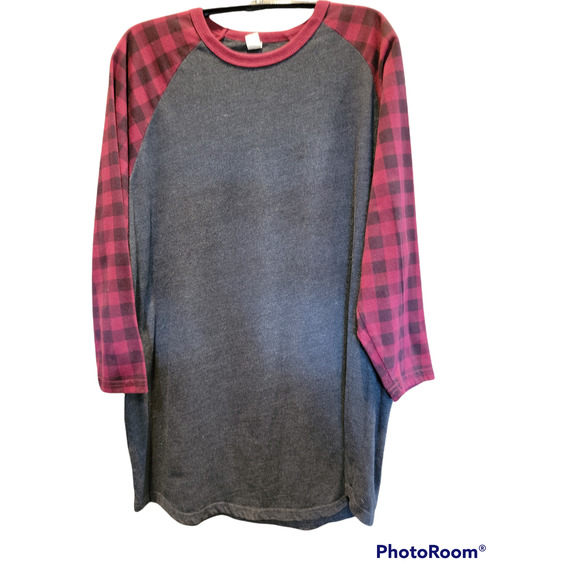 Luxury Top Baseball Style Tunic TShirt Sz2XL Round Neck - Picture 2 of 3